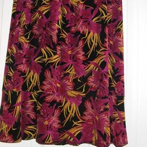 Floral Print A-Line Skirt S